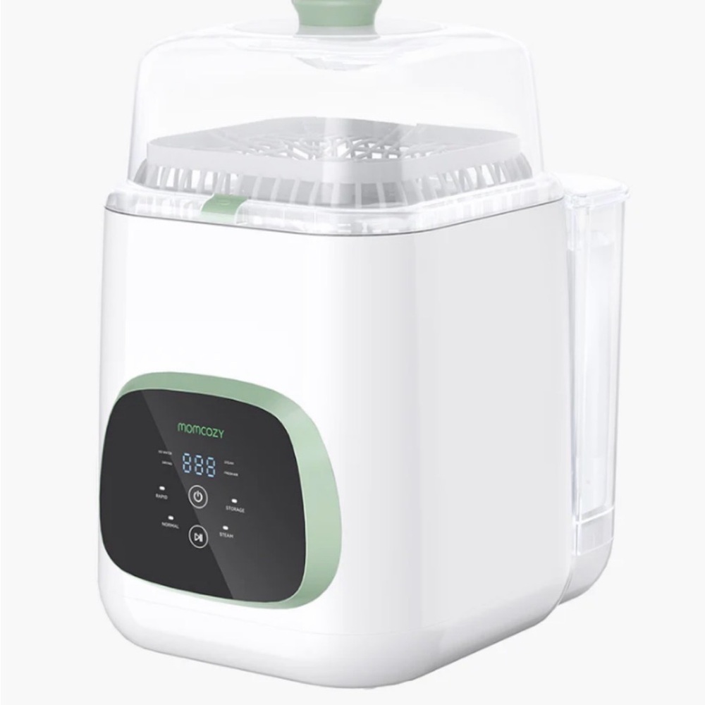 Momcozy White and Green Sterilizer